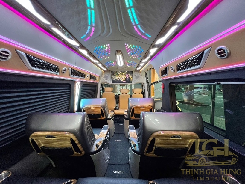 nội thất xe limousine 9 chỗ Dcar_Thịnh Gia Hưng
