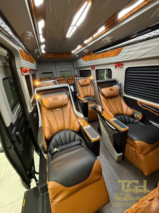 nội thất xe limousine 9 chỗ thượng đỉnh_Thịnh Gia Hưng