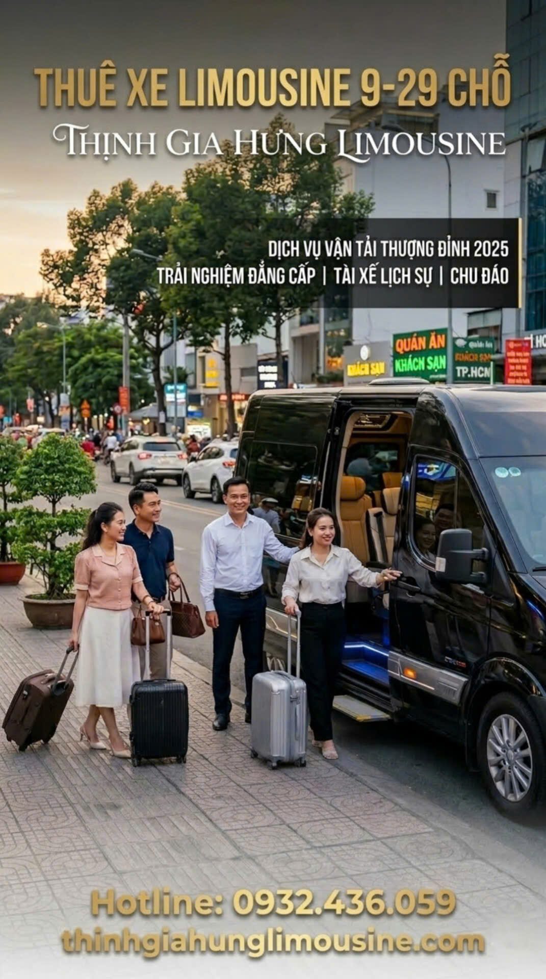 Thuê xe limousine 9-29 chỗ Tphcm