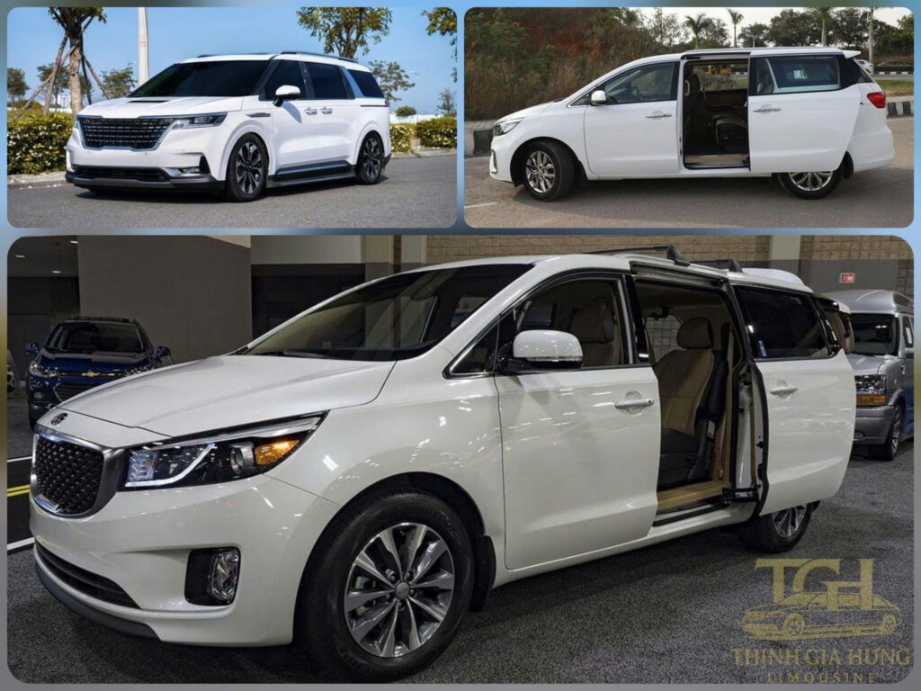Thuê xe 7 chỗ Sedona màu trắng
