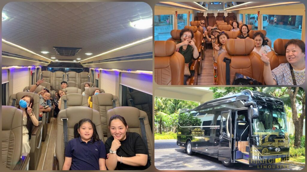 Khách hàng chekin xe limousine 16 chỗ