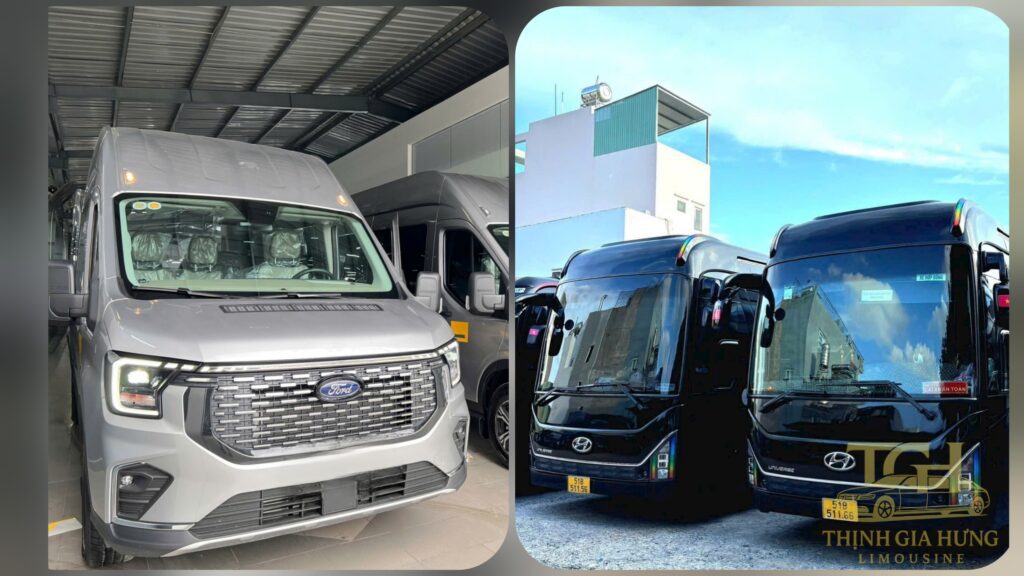So sánh ford transit và limousine 16 chỗ