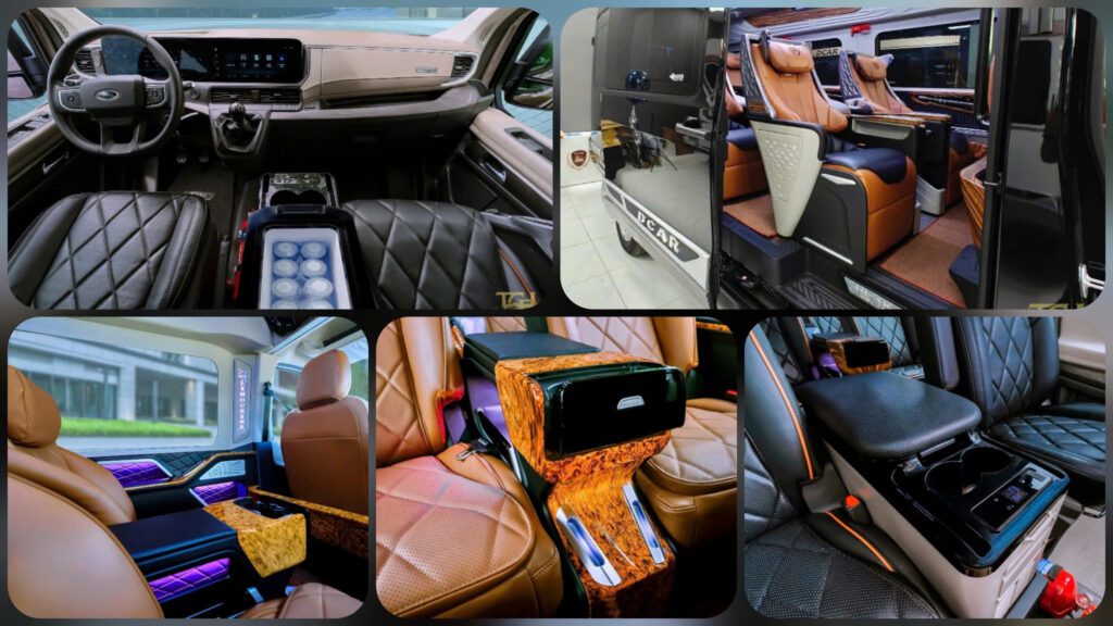 Tiện ích đầy đủ trong xe limousine 12 chỗ